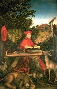 Lucas  Cranach Cranach lucas der aeltere kardinal albrecht von brandenburg. oil painting artist